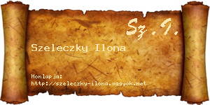 Szeleczky Ilona névjegykártya