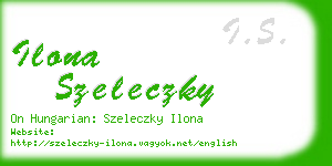 ilona szeleczky business card